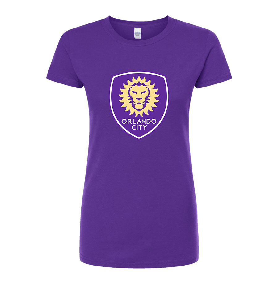Women’s Orlando City Soccer  Yogurt  Round Neck T-Shirt